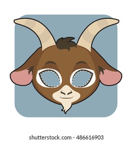 Goat mask for Halloween and other festivities