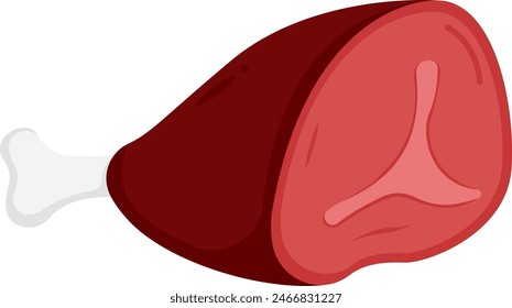 Carne de cabra Elementos de Eid al-Adha Ilustración