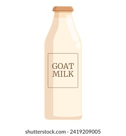 Goat milk icon cartoon vector. Farming nature. Liquid container flask