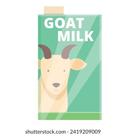Goat milk liquid icon cartoon vector. Mineral rural. Farm cream zoo