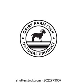 goat milk logo design vector template
