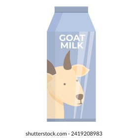 Goat milk product icon cartoon vector. Landscape product. Dairy cream farm