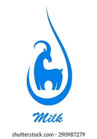 Goat. Milk. Vector Illustration