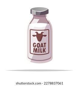 Goat milk vector isolated illustration