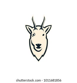 Goat modern logo illustration