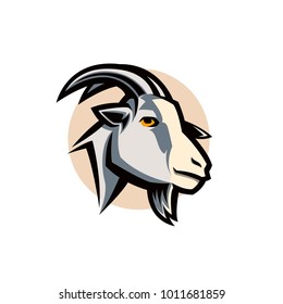 Goat modern logo illustration