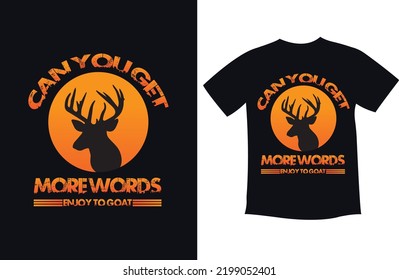 Goat modern t-shirt design template 