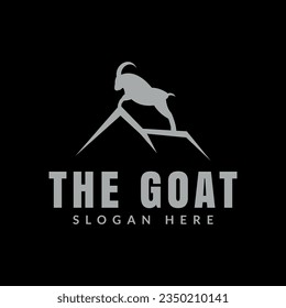 goat mountain logo icon vector illustration