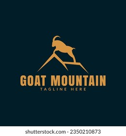 goat mountain logo icon vector illustration