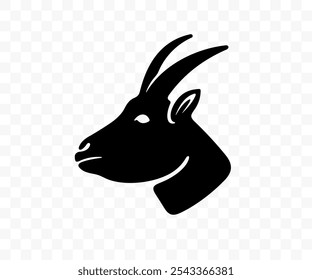 Goat, nanny-goat, he-goat or billy-goat, graphic design. Animal, pet, cattle breeding, stock raising and livestock, vector design and illustration