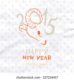 The Goat - a New Year Symbol of 2015, Eps 10 Vector Illustration