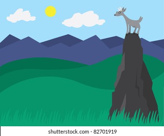 Goat on a Mountain