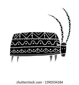 Goat ornate, simple sketch for your design
