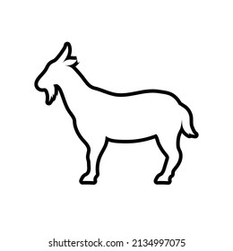 Goat outline icon design template vector isolated