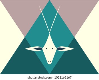 goat in pastel colors