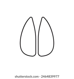 Goat paw print icon design, isolated on white background, vector illustration
