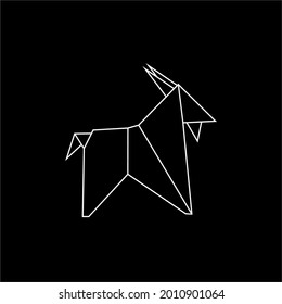 Goat Polygonal Lines, can use for Logo, Pictogram, Animal Figure, Website, Apps, or Graphic Design Element. Vector Illustration