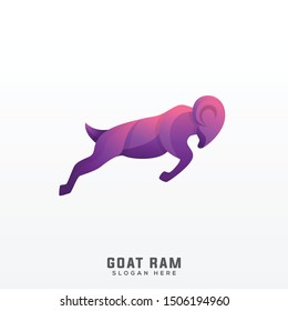 goat ram logo. goat ram modern template. goat mascot gaming.