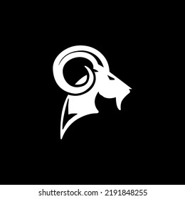 diseño de icono de logotipo de cabra rams vector