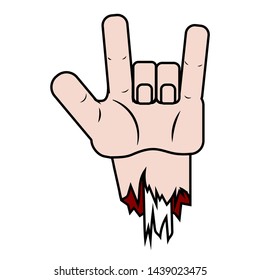 Goat rock hand illustration vector 