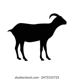 Goat shadow vector icon. Goat eid ul adha icon vector shadow