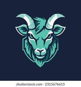 Goat shaped mascot logo for dairy product company