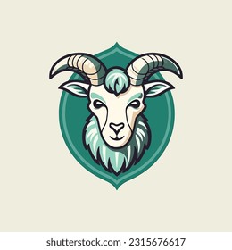 Goat shaped mascot logo for dairy product company