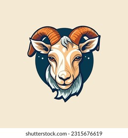 Goat shaped mascot logo for dairy product company