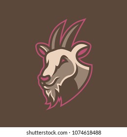 Goat sheep badge mascot, symbol, icons, logo vector