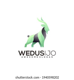 Goat Sheep Colorful Logo Illustration Vector Design