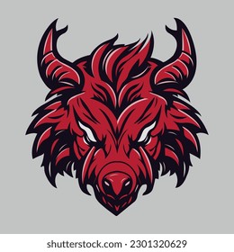 Goat Sheep Mascot Logo Design for Game and Sports Devil Style