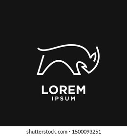 goat sheep rams line butting logo icon designs vector simple black illustration