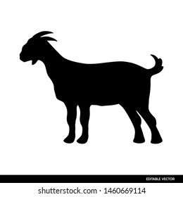 GOAT SHILOUETTE VECTOR ICON ELEMENT