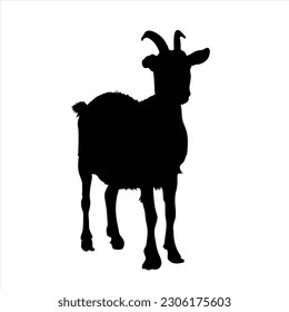goat silhouette, animal, farm, zoo
