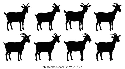 Goat Silhouette Bundle for Farm and Wildlife Designs