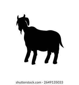 design de silhueta de cabra. símbolo e sinal de animal de fazenda.