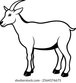 A goat silhouette design vector