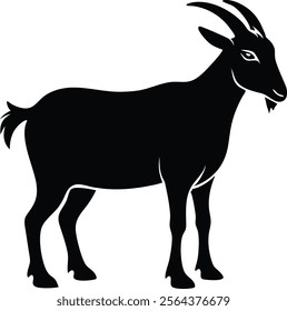 A goat silhouette design vector