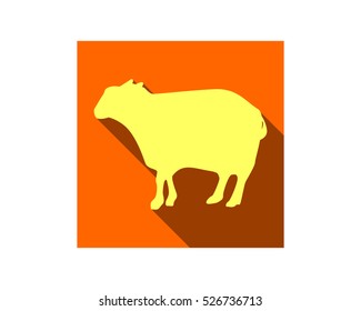 goat silhouette fauna animal safari image vector icon logo