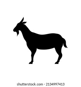 Goat silhouette icon design template vector isolated