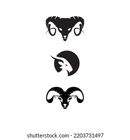 goat silhouette icon vector illustration template design