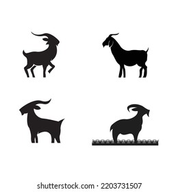 goat silhouette icon vector illustration template design