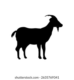 Ícone da Silhueta de Cabra. Ilustração de vetor