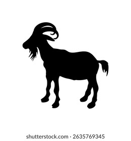 Goat Silhouette Icon. Vector Illustration