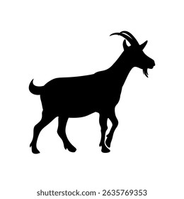 Goat Silhouette Icon. Vector Illustration