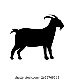 Goat Silhouette Icon. Vector Illustration
