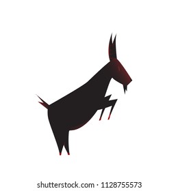 goat silhouette. goat logo - vector illustration
