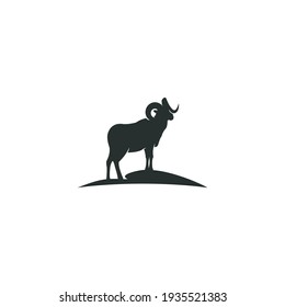 goat silhouette modern icon logo