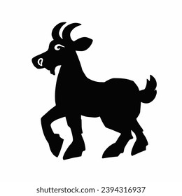 goat silhouette, symbol, vector illustration eps 10