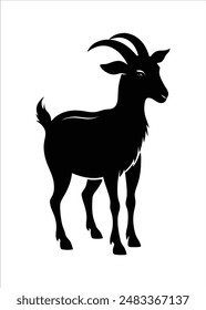 A goat silhouette vector design